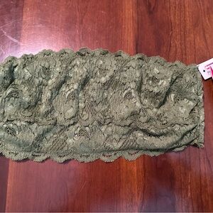 Cosabella Bandeau Bra “Flirtie” Green/Aloe Medium Italian Lace Stretch